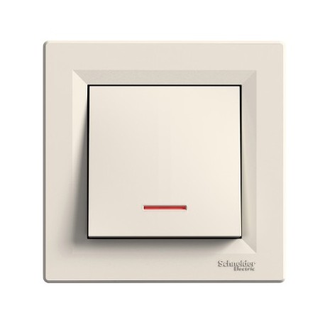 TLAČIDLO (1/0So) 10A ASFORA KRÉMOVÁ skrutkova svorka