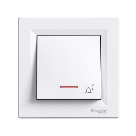 TLAČIDLO ZVONČEK (1/0So) 10A ASFORA BIEL pruz.svorka