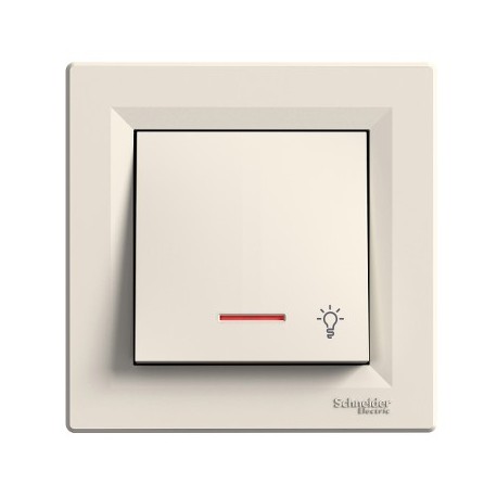 TLAČIDLO SVETLO (1/0So) 10A ASFORA KRÉM.