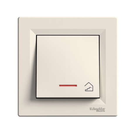 TLAČIDLO SCHODY (1/0So) 10A ASFORA KRÉM.