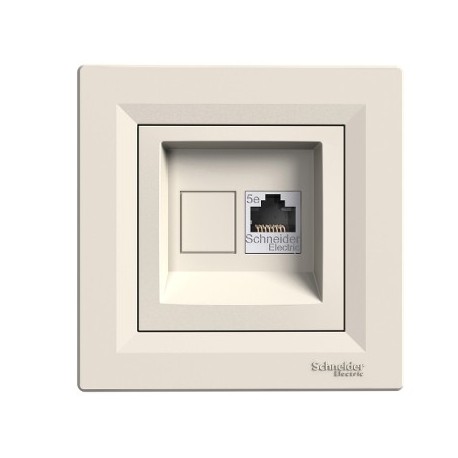 ZÁSUVKA DÁT. 1xRJ45 5E UTP ASFORA KRÉM.