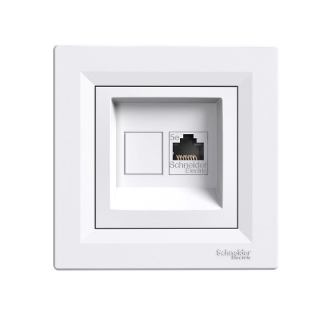 ZÁSUVKA DÁT. 1xRJ45 5E STP ASFORA BIELA