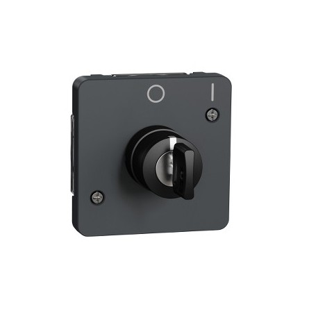 Spínač na kľúč 2 pozície, IP55, antracit