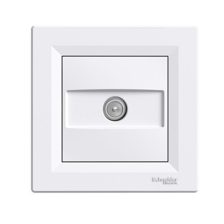 ZÁSUVKA ANT. TV PRIE.4dB ASFORA BIELA