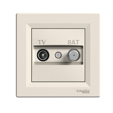 ZÁSUVKA ANT. TV-SAT PRIE.8dB ASFORA KRÉM