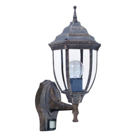 Rabalux 8458 - Nizza vonkajšie nástenné svietidlo E27 1x MAX 60W sklo antická zlatá/priehľadná