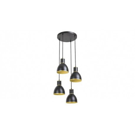 Rabalux 5604 - Mackenzie závesné svietidlo E27 4x MAX 60W kovové čierna/zlatá