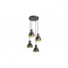 Rabalux 5604 - Mackenzie závesné svietidlo E27 4x MAX 60W kovové čierna/zlatá