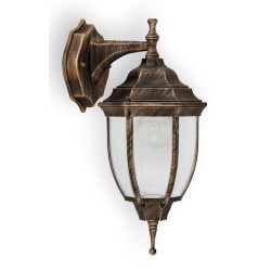 Rabalux 8451 - Nizza vonkajšie nástenné svietidlo E27 1x MAX 60W sklo antická zlatá/priehľadná