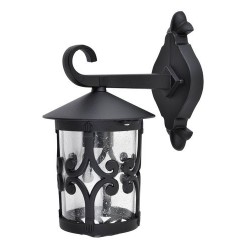 Rabalux 8415 - Palma vonkajšie nástenné svietidlo E27 1x MAX 100W sklo čierna/priehľadná