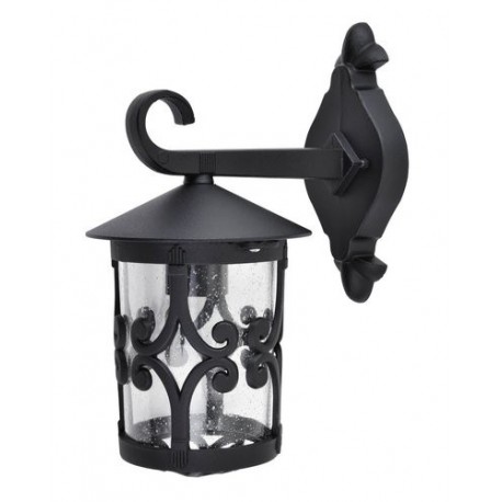 Rabalux 8415 - Palma vonkajšie nástenné svietidlo E27 1x MAX 100W sklo čierna/priehľadná