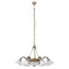 Rabalux 8556 - Orchidea luster E14 6x MAX 40W + E27 2x MAX 60W sklo bronzová/biele alabastrové sklo
