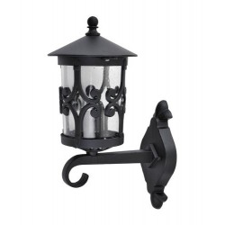 Rabalux 8414 - Palma vonkajšie nástenné svietidlo E27 1x MAX 100W sklo čierna/priehľadná