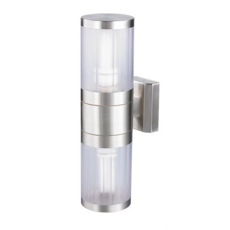 Rabalux 8167 - Atlanta vonkajšie nástenné svietidlo E27 2x MAX 60W umelá hmota nehrdzavejúca ocel/biela