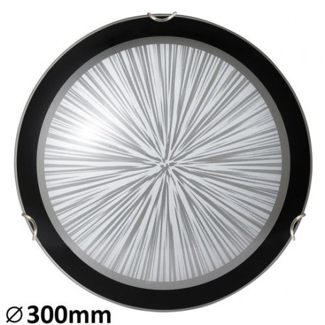 Rabalux 1857 - Sphere stropné svietidlo E27 1x MAX 60W sklo čierna/biela