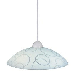 Rabalux 1844 - Ada závesné svietidlo E27 1x MAX 60W sklo biela/priehľadná