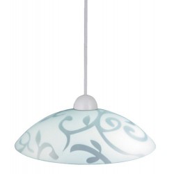 Rabalux 1846 - Scroll závesné svietidlo E27 1x MAX 60W sklo biela/priehľadná