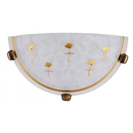 Rabalux 1951 - Art flower nástenné svietidlo E27 1x MAX 60W sklo biele alabastrové sklo/biela vzorovaná