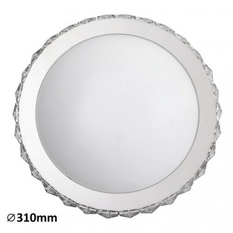 Rabalux 2473 - Michelle stropné svietidlo LED 18W sklo/ sklo krištál' chrómová/biela