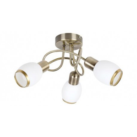 Rabalux 1098 - Elite bodové svietidlo E14 3x MAX 40W sklo bronzová/opálové sklo