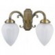 Rabalux 8532 - Maya nástenné svietidlo E14 2x MAX 40W sklo bronzová/opálové sklo