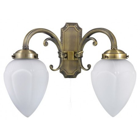 Rabalux 8532 - Maya nástenné svietidlo E14 2x MAX 40W sklo bronzová/opálové sklo