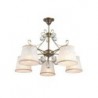 Rabalux 7291 - Valerie luster E14 5x MAX 40W textil bronzová/biela