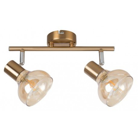 Rabalux 5547 - Holly bodové svietidlo E14 2x MAX 40W sklo antická zlatá/jantár