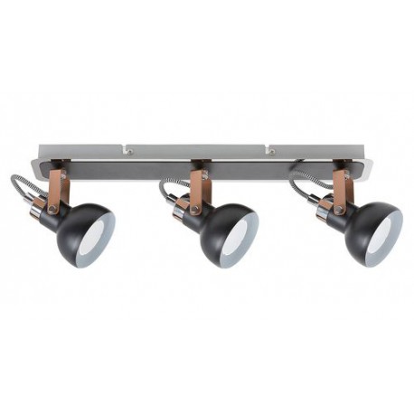 Rabalux 5611 - Balzac bodové svietidlo GU10 3x MAX 35W kovové matná čierna/šampanská farba