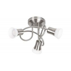 Rabalux 5629 - Riley bodové svietidlo LED 3x 4W umelá hmota saténová chrómová/opálové sklo