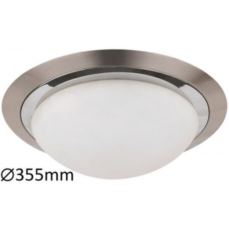 Rabalux 3663 - Princessa stropné svietidlo E27 2x MAX 40W sklo saténová chrómová/opálové sklo
