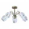 Rabalux 2271 - Joel stropné svietidlo E27 5x MAX 60W sklo bronzová/biela