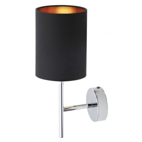 Rabalux 2525 - Monica nástenné svietidlo E14 1x MAX 40W textil čierna/čierna
