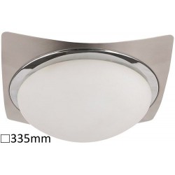 Rabalux 3666 - Princessa stropné svietidlo E27 2x MAX 40W sklo saténová chrómová/opálové sklo