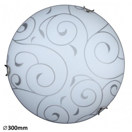 Rabalux 3852 - Harmony Lux stropné svietidlo E27 1x MAX 60W sklo chrómové úchytky/biela vzorovaná