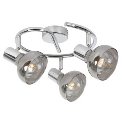 Rabalux 5558 - Holly bodové svietidlo E14 3x MAX 40W sklo chrómová/dymová