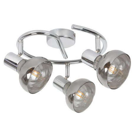 Rabalux 5558 - Holly bodové svietidlo E14 3x MAX 40W sklo chrómová/dymová