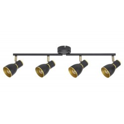 Rabalux 5608 - Mackenzie bodové svietidlo E14 4x MAX 40W kovové čierna/zlatá