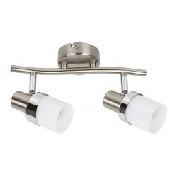Rabalux 5632 - Finian bodové svietidlo E14 2x MAX 40W sklo saténová chrómová/opálové sklo