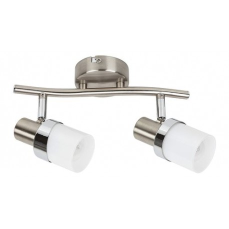Rabalux 5632 - Finian bodové svietidlo E14 2x MAX 40W sklo saténová chrómová/opálové sklo