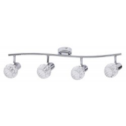 Rabalux 6094 - Lauren bodové svietidlo E14 4x MAX 40W sklo chrómová/priehľadná