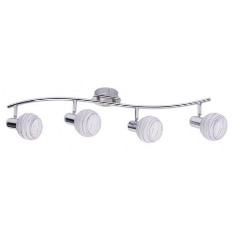 Rabalux 6368 - Aurel lilac bodové svietidlo E14 4x MAX 40W sklo chrómová/fialová