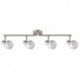 Rabalux 5929 - Noelle bodové svietidlo E14 4x MAX 25W sklo saténová chrómová/strieborná