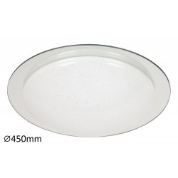 Rabalux 2491 - Minneapolis stropné svietidlo LED 18W umelá hmota/ sklo chrómová/biela