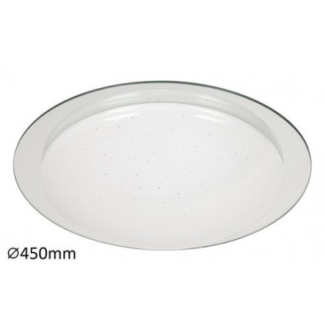 Rabalux 2491 - Minneapolis stropné svietidlo LED 18W umelá hmota/ sklo chrómová/biela