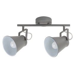 Rabalux 6686 - Martina bodové svietidlo E27 2x MAX 60W kovové šedá/šedá