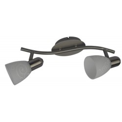 Rabalux 6636 - Harmony Lux bodové svietidlo E14 2x MAX 40W sklo saténová chrómová/biela vzorovaná