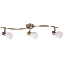 Rabalux 6308 - Soma bodové svietidlo E14 3x MAX 40W sklo bronzová/biela