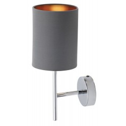 Rabalux 2540 - Monica nástenné svietidlo E14 1x MAX 40W textil šedá/šedá