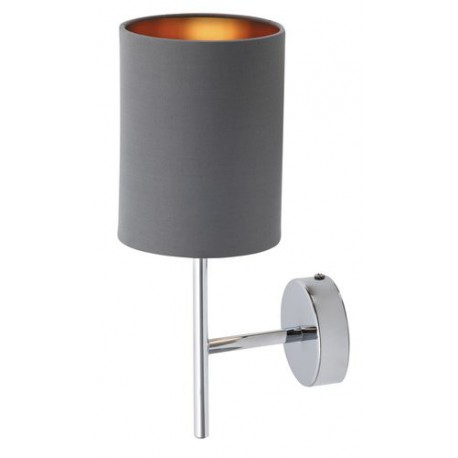 Rabalux 2540 - Monica nástenné svietidlo E14 1x MAX 40W textil šedá/šedá